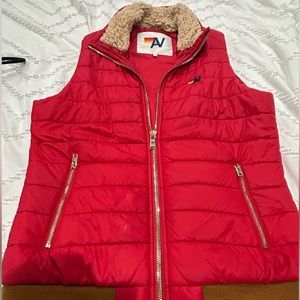 Aviator Nation Sunburst Vest - Red Size Medium